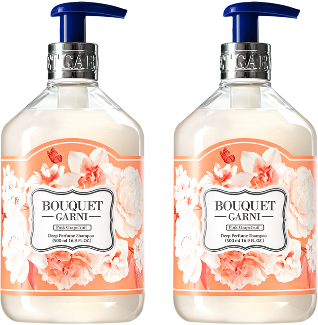 부케가르니 딥퍼퓸 샴푸 핑크자몽, 500ml, 2개