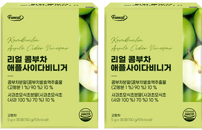 퍼니트 리얼 콤부차 애플사이다비니거, 5g, 30개입, 2개