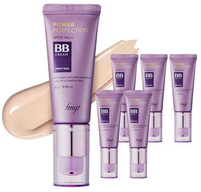 fmgt 파워 퍼펙션 비비크림 SPF37 PA++, V201 에프리콧 베이지, 20g, 6개