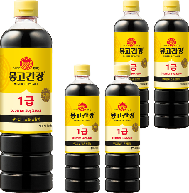 몽고간장 1급, 900ml, 5개