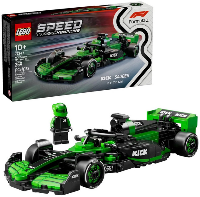 LEGO 77247 Speed系列 薩伯車隊 KICK Sauber F1 Team C44 Race Car, 1盒, 綠色