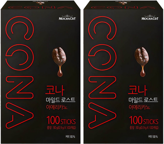 CONA 마일드로스트 원두커피스틱, 900mg, 100개입, 2개