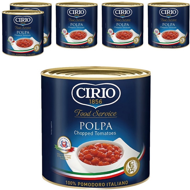CIRIO 碎粒蕃茄, 2.55kg, 6罐