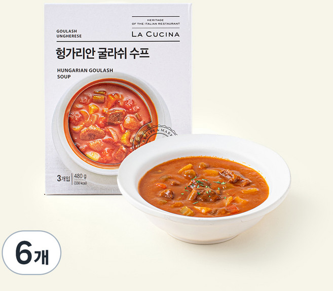 라쿠치나 헝가리안 굴라쉬 수프 (냉장), 160g, 6개