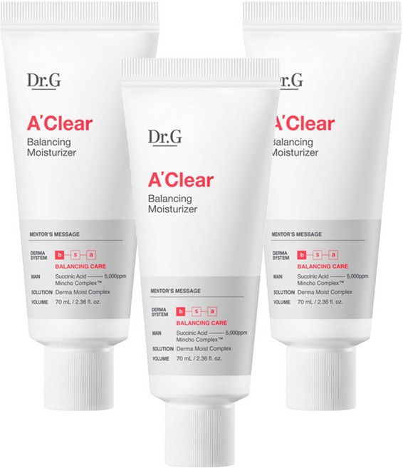 닥터지 에이클리어 밸런싱 모이스처라이저 데이크림, 70ml, 3개
