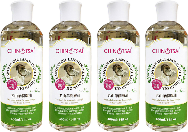 CHIN TSAI 橙采 老山羊潤膚油, 400ml, 4瓶