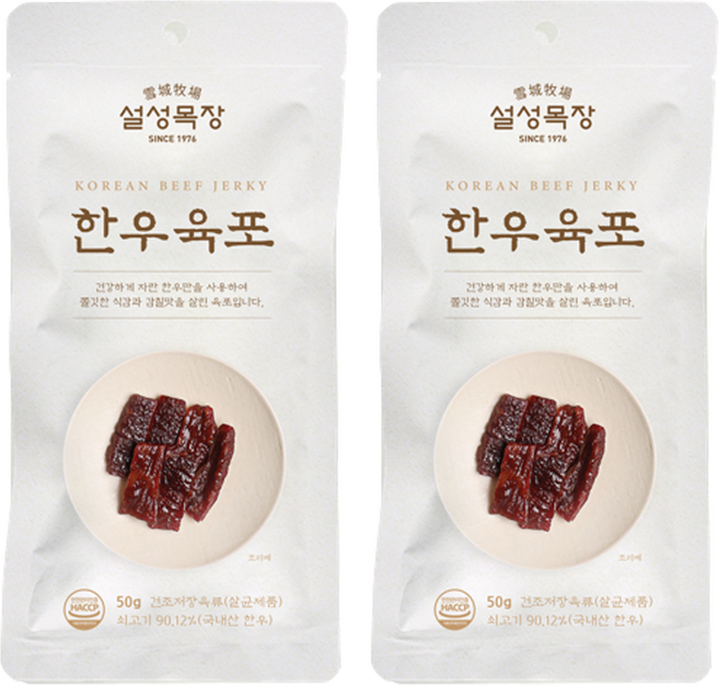설성목장 한우 육포, 2개, 50g