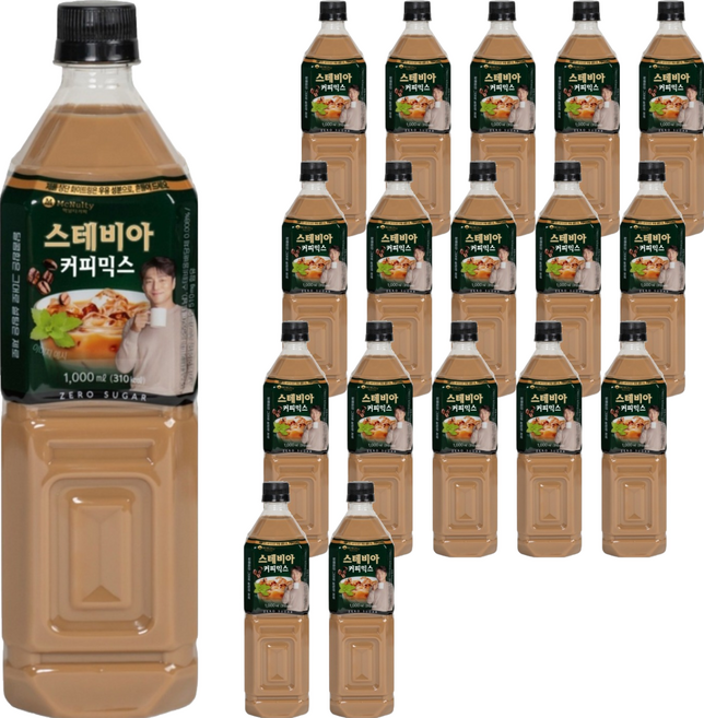 맥널티커피 스테비아 커피믹스, 1L, 18개