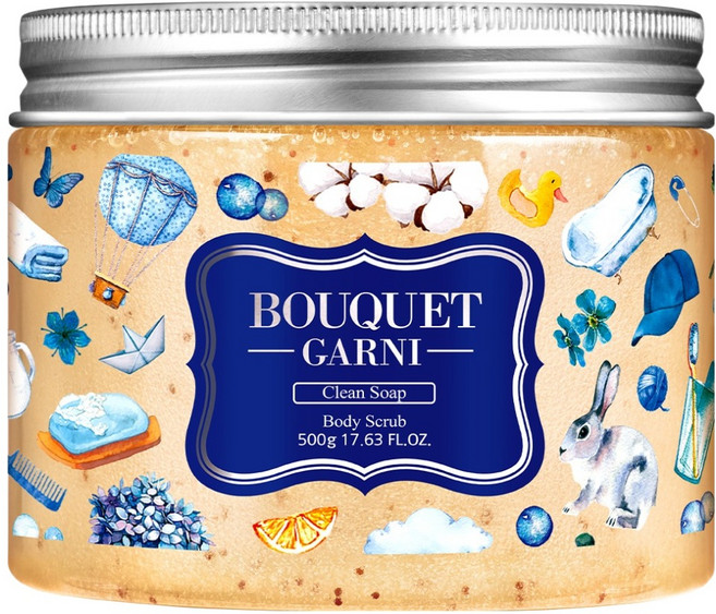 부케가르니 슈가 바디스크럽 클린솝, 500g, 1개