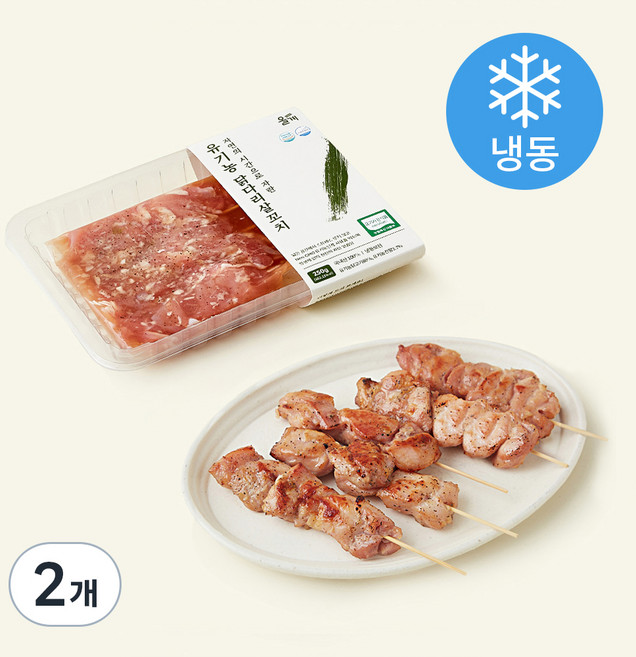 올계 유기가공식품인증 닭다리살 꼬치 (냉동), 250g, 2개