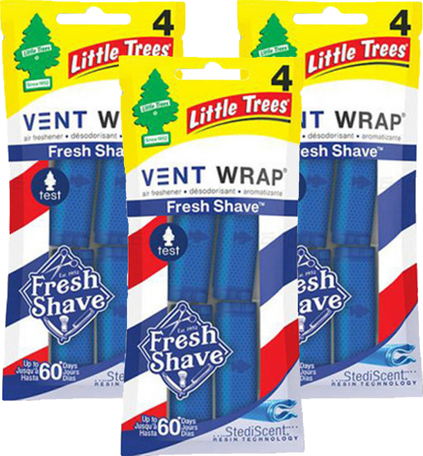 Little Trees 小樹香片 隱形芳香夾 4入, 沙龍之星, 3袋