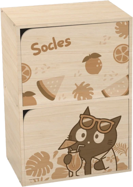 收納王妃 黃阿瑪的後宮生活 木門雙層櫃, 1個