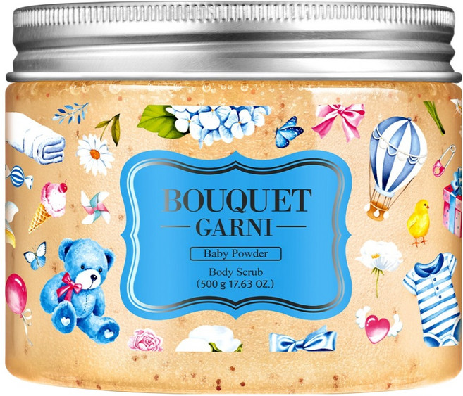 부케가르니 슈가 바디스크럽 베이비파우더, 500g, 1개