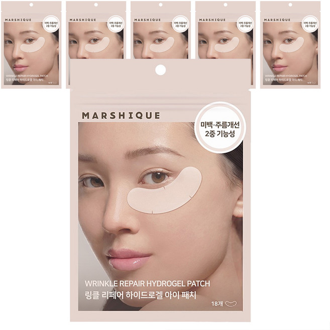 마르시끄 링클 리페어 하이드로겔 아이패치, 18개입, 6개
