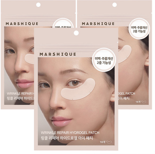 마르시끄 링클 리페어 하이드로겔 아이패치, 18개입, 3개