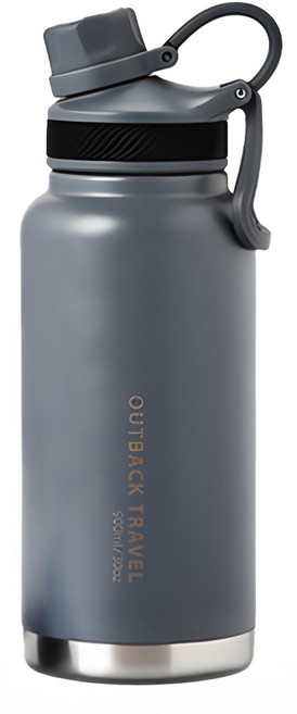 OSLO Outback 不鏽鋼旅行保溫瓶, 灰色, 900ml, 1個