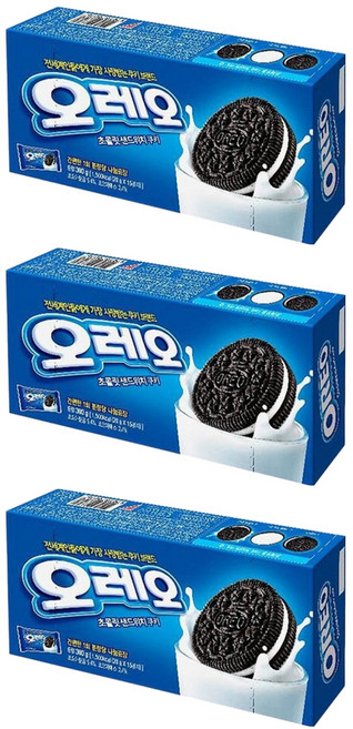 오레오 초콜릿 샌드위치 쿠키 화이트, 300g, 3개