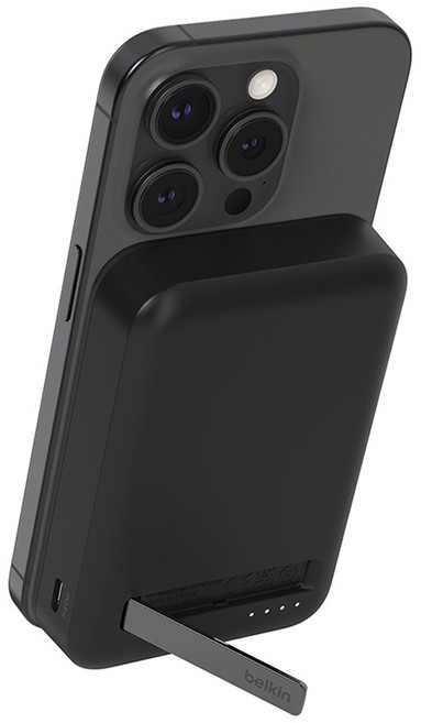 벨킨 BoostCharge 프로 Qi2 15W 마그네틱 무선 충전 스탠드 보조배터리 10000mAh, BPD008btBK, 블랙