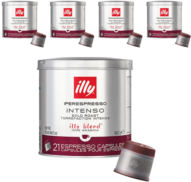 일리 볼드 로스트 인텐소 캡슐커피, 6.7g, 21개입, 5개