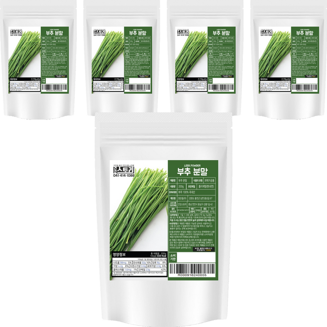 건강스토리 부추 분말, 5개, 200g