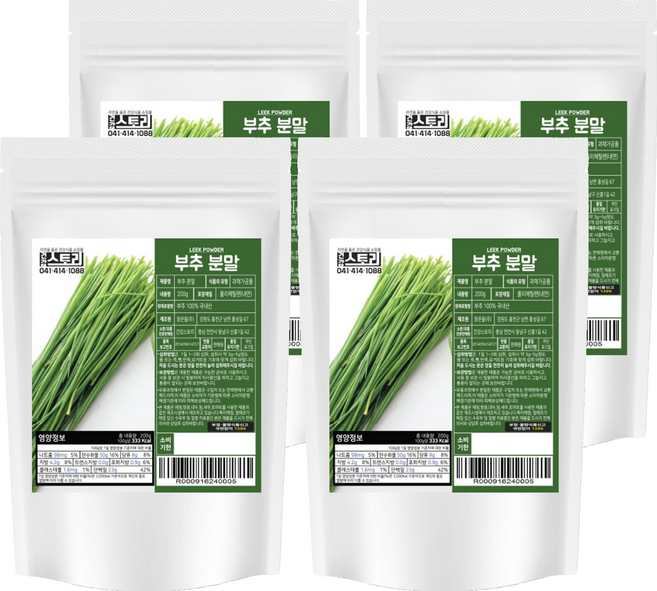 건강스토리 부추 분말, 4개, 200g