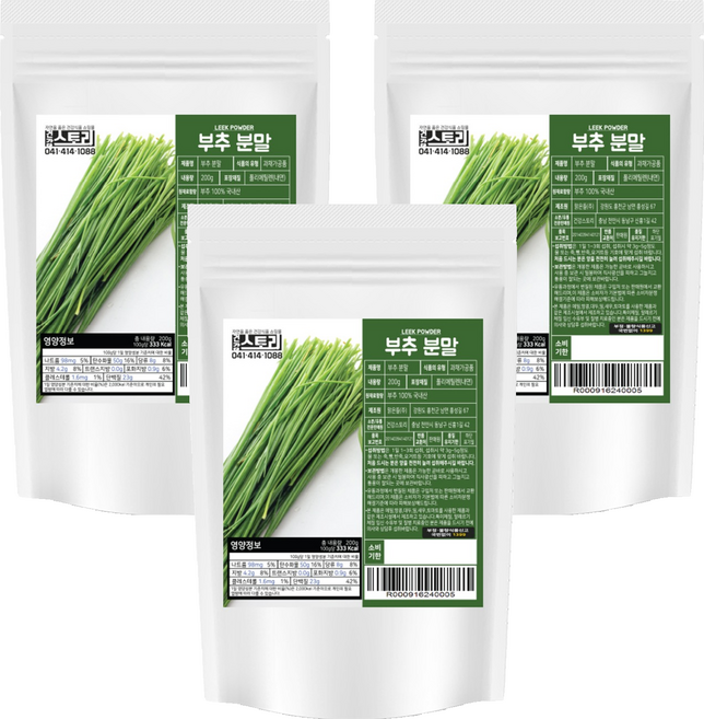 건강스토리 부추 분말, 3개, 200g