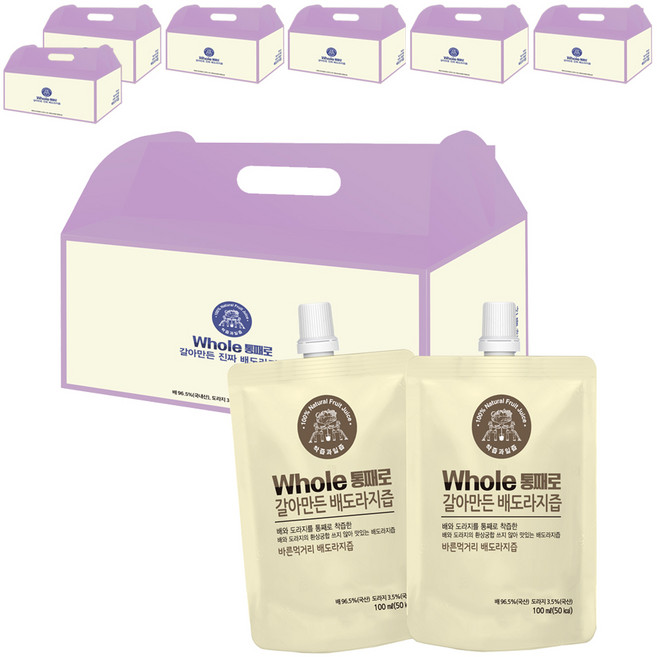통째로 갈아만든 배도라지즙, 3L, 210개