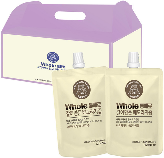 통째로 갈아만든 배도라지즙, 3L, 30개