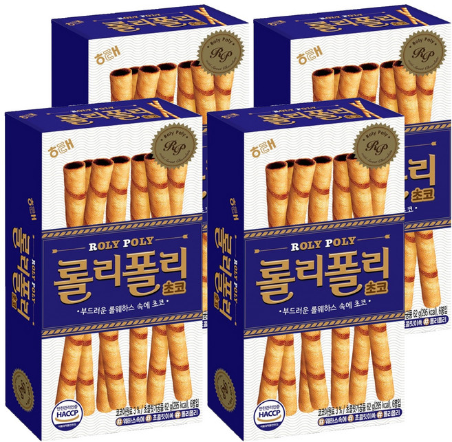 해태제과 롤리폴리 초코, 62g, 4개