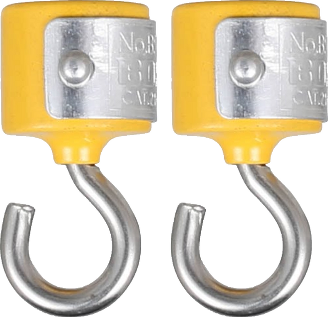 DULTON 工業風強力磁鐵掛勾 32 x 15mm 2個, 黃色, 1組