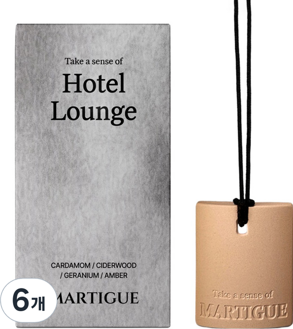 마르티그 차량용 퍼퓸 테라코타 디퓨저, 6개, 호텔라운지