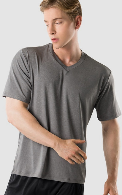 아르메데스 남성용 냉감 통기성 사방스판 브이넥 반팔 티셔츠 AR-196