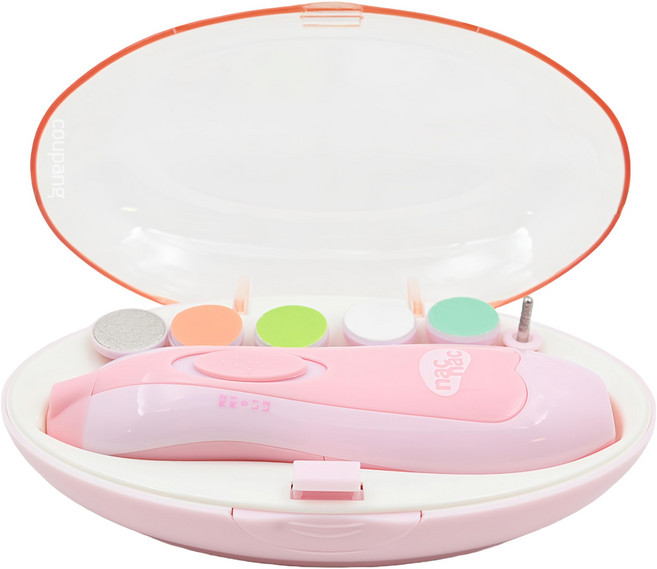 nac nac 電動指甲修磨機 親子適用, 粉色, 1組