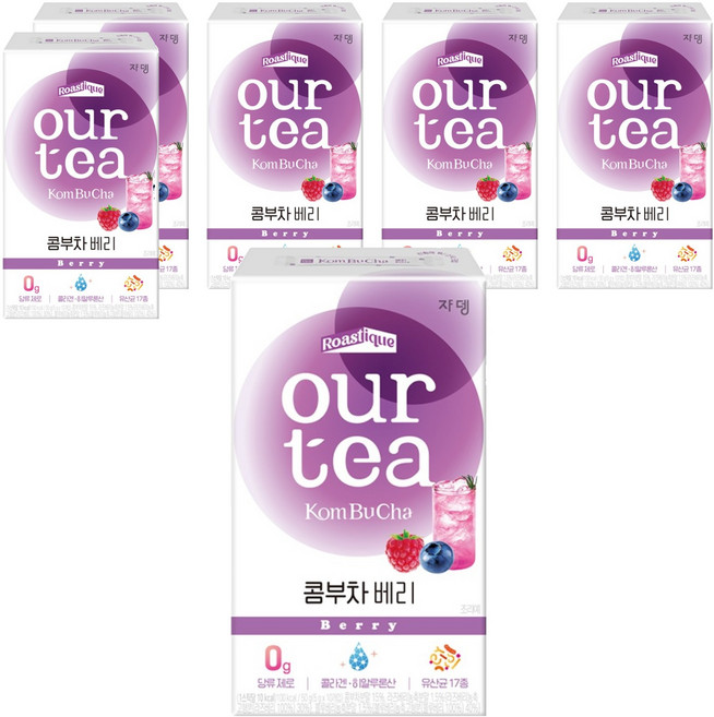JARDIN our tea 康普茶沖泡粉 莓果口味, 5g, 10條, 6盒
