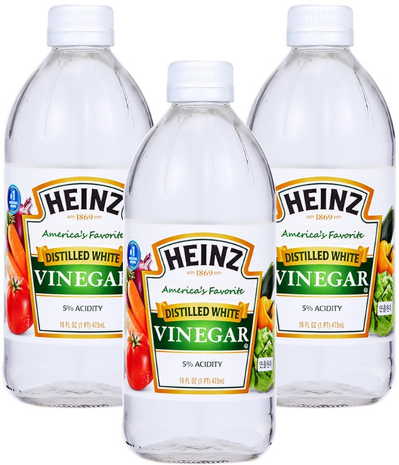 하인즈 디스틸드 화이트 식초, 3개, 473ml