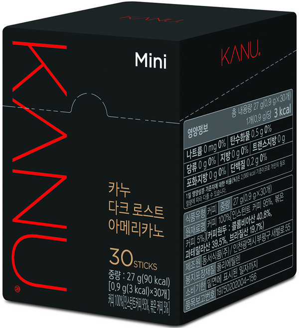 카누 미니 다크 로스트 아메리카노 원두커피믹스, 900mg, 30개입, 1개