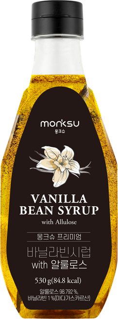 몽크슈 프리미엄 바닐라빈시럽 WITH 알룰로스, 530g, 1개