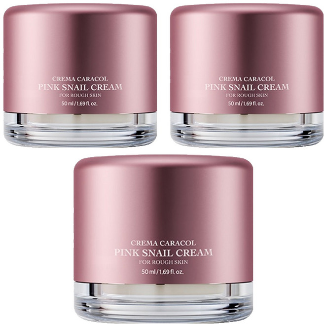 자민경 크레마카라콜 핑크 스네일 크림, 50ml, 3개