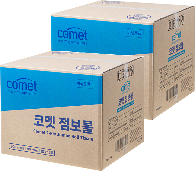 코멧 2겹 점보롤, 300m, 2개, 16롤