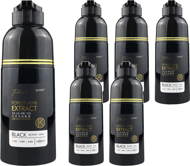KA'FEN 卡氛 Plus+ 何首烏染髮膏, 曜石純粹黑, 6件