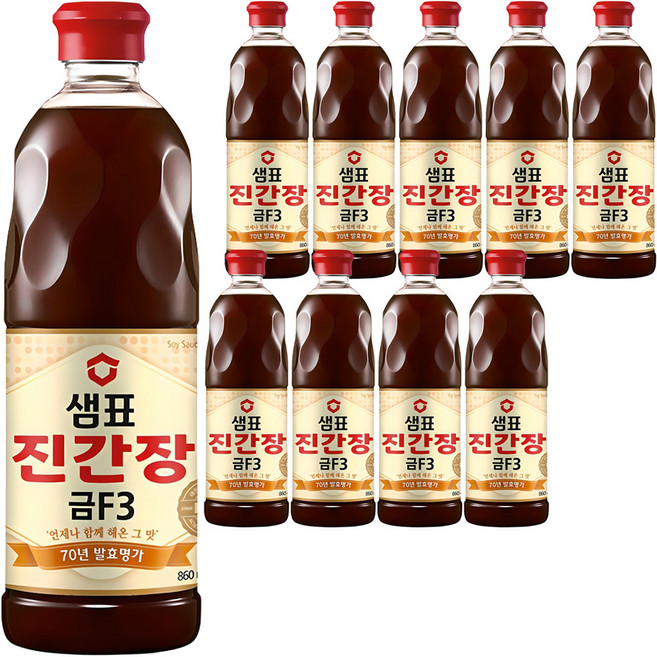 샘표 진간장 금F3, 860ml, 10개