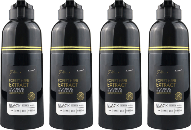 KA'FEN 卡氛 Plus+ 何首烏染髮膏, 曜石純粹黑, 4件