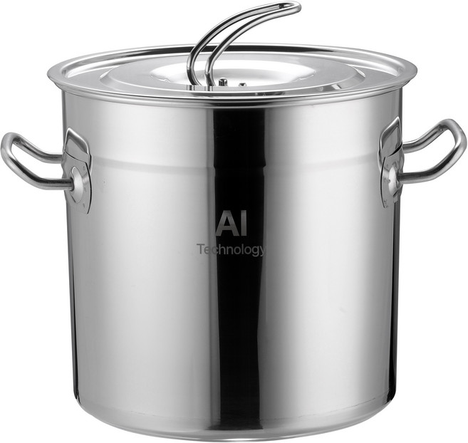 발룬피니 대용량 강화 스텐 들통 곰솥냄비, 30cm, 실버, 1개