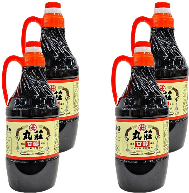 丸莊醬油 甘醇釀造醬油, 1.6L, 4瓶