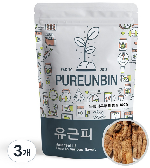 PUREUNBIN 楮根皮 榆樹根皮, 300g, 3個