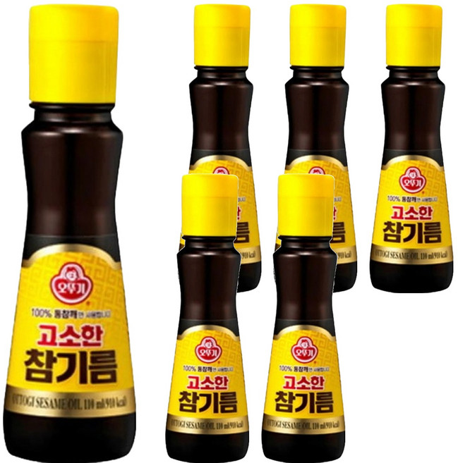 오뚜기 고소한 참기름, 80ml, 6개