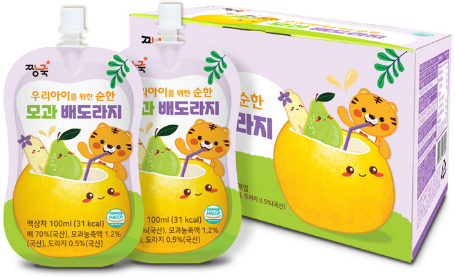 짱죽 우리 아이를 위한 순한 모과 배도라지 배즙, 모과 + 배 + 도라지 혼합맛, 20개