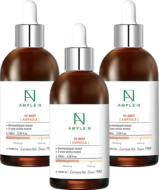 앰플엔 브이씨샷 비타민 앰플, 100ml, 3개