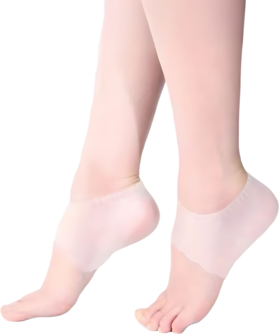 몽리코 편안한 발 뒤꿈치 실리콘 풋패드 화이트 0.6mm, 100g, 1개, 2개입