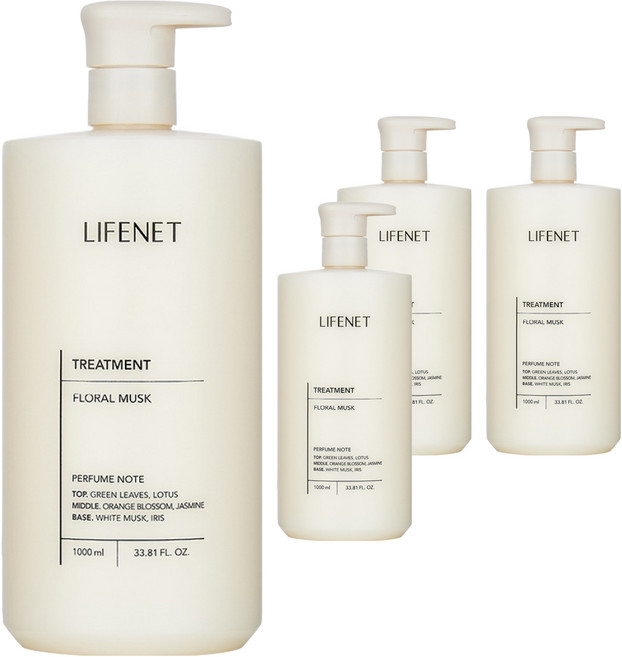 라이프넷 트리트먼트 플로럴 머스크, 1L, 4개